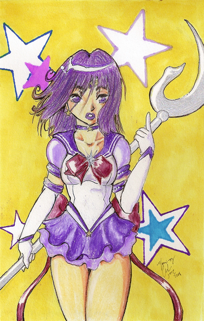 Sailor Saturn art card auction