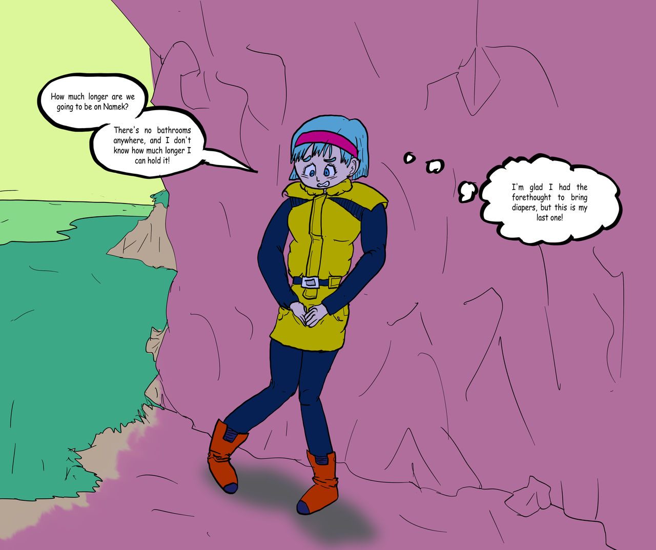 Bulma Pee Desperation By DiaperDegenerate On DeviantArt bulma-pee-desperation-by-diaperdegenerate-on-deviantart