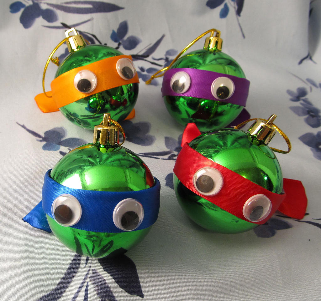 TMNT inspired Christmas Ornament Set
