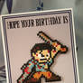 8-bit Ash Custom Birthday Card