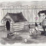A Boy and His Dog : Frankenweenie Watercolor