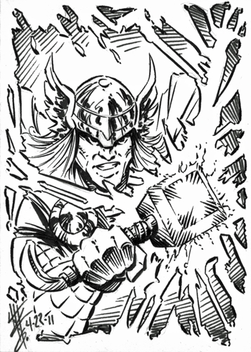 Sketchcard Thor (inks)