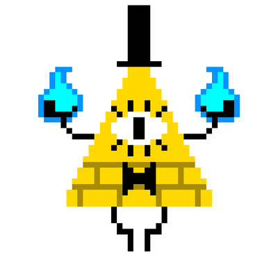 Gravity Falls Bill Cipher Pixel Art