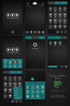 Metro Black Theme Android Go Launcher Ex