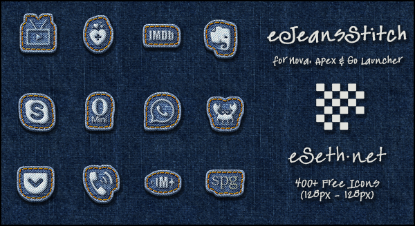 Jeans Stitch Icon Pack Android