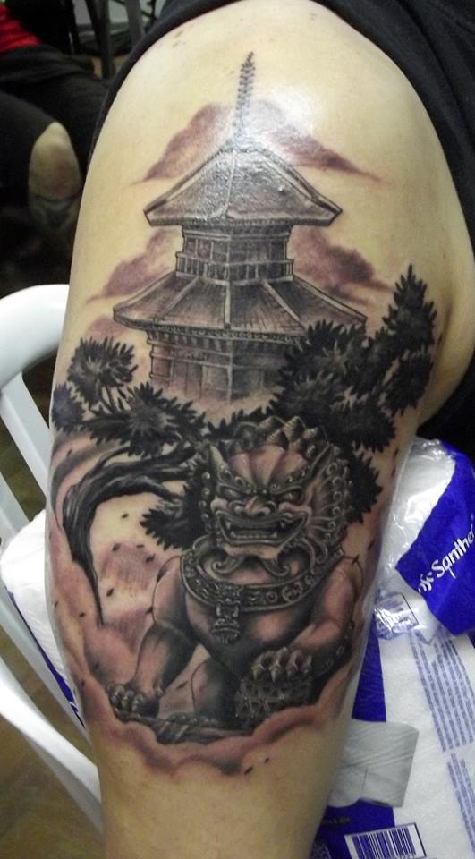 Fu Dog Tattoo By Juliano Pereira On Deviantart Fu Dog Tattoo By Juliano Pereira On Deviantart