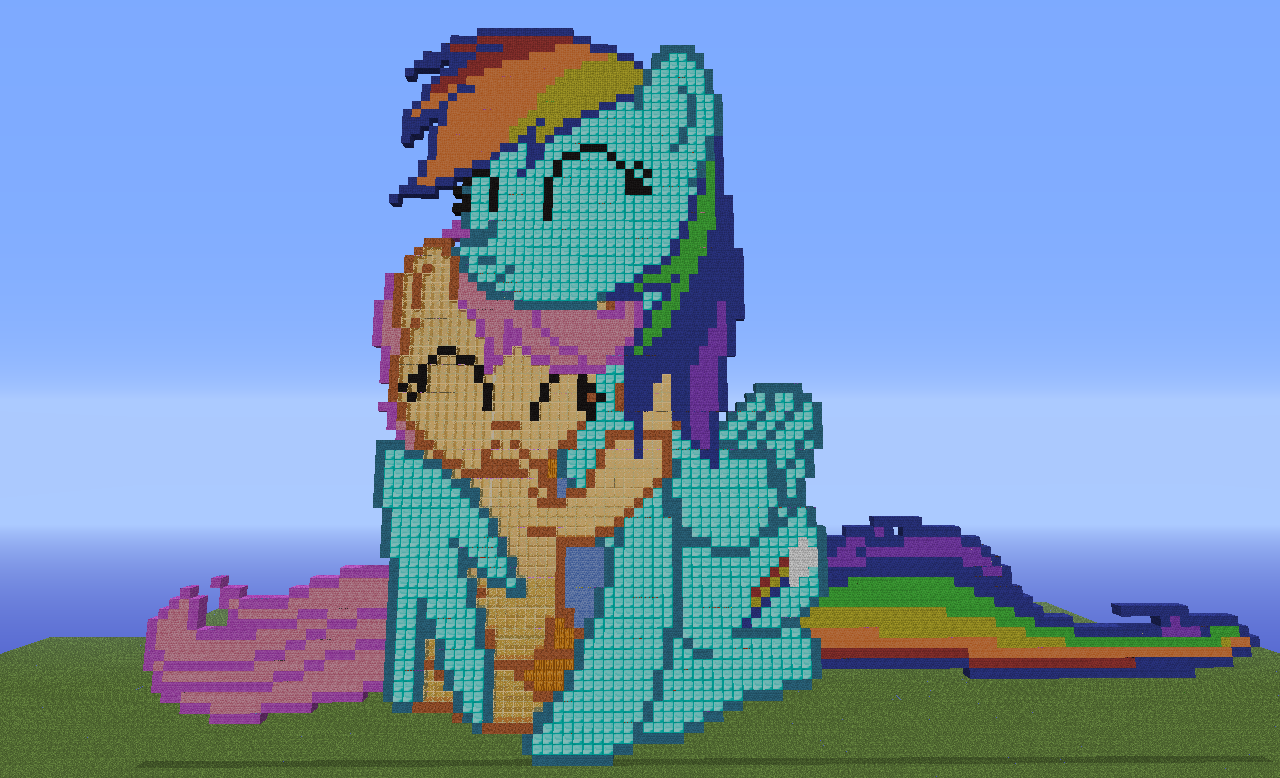 My little Pony Minecraft Rainbow und Scootaloo