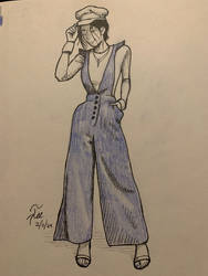 Unknown Girl in Overalls