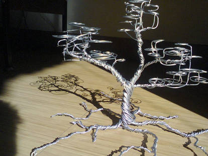 metal bonsai sculpture