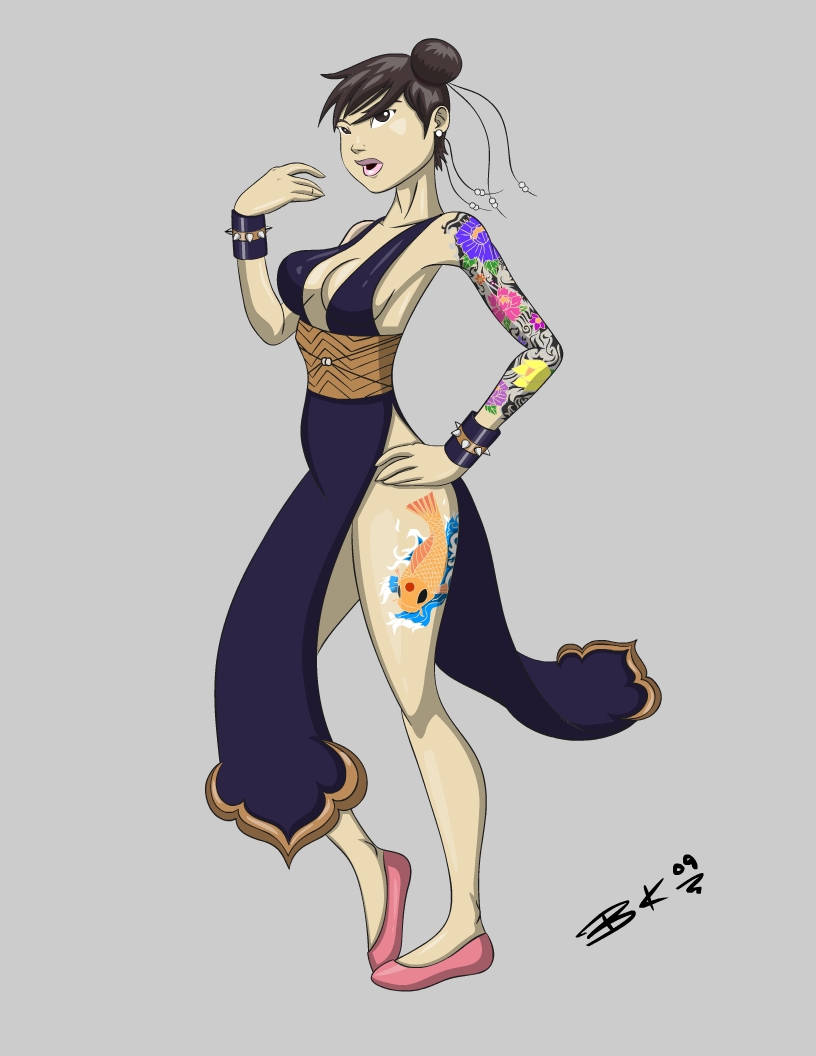 Chun Li with ink