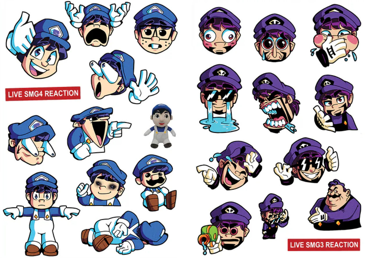 SMG4 and SMG3 Meme Sticker Pack