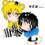 Marionette-kun and Golden Freddy-kun