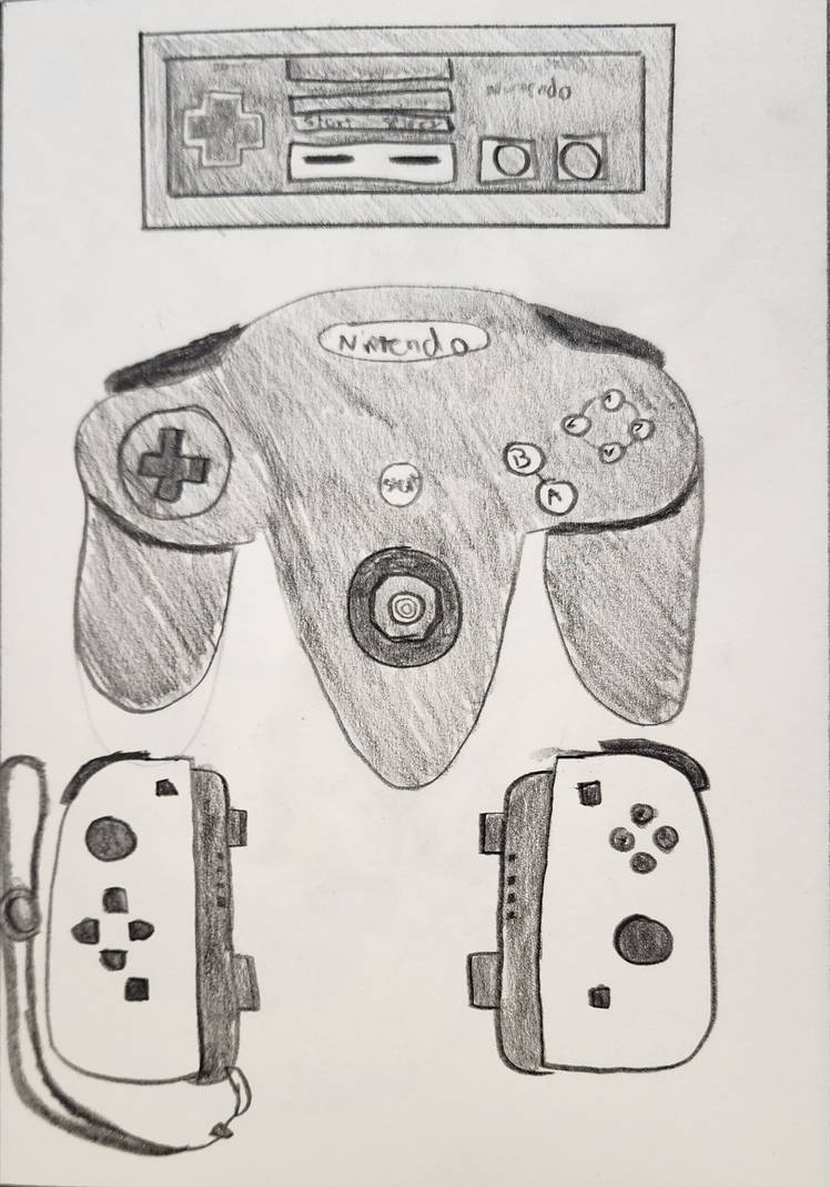 Nintendo Controllers Sketch by JaimeGaribay on DeviantArt