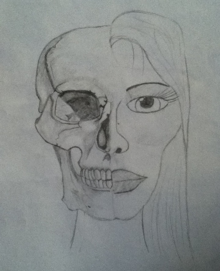 Half Skull Half Woman By Constance97 On Deviantart Half Skull Half Woman By Constance97 On Deviantart