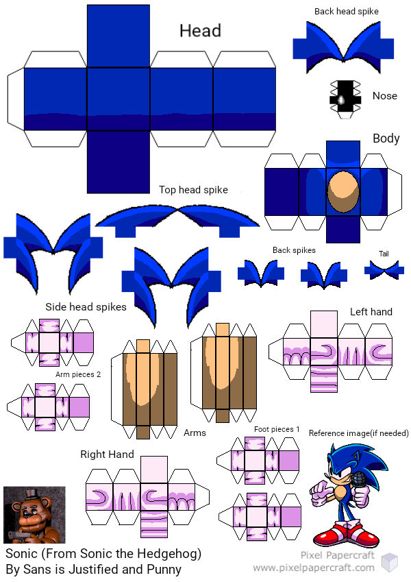 Sonic Papercraft 2 by Kibryguybrofat on DeviantArt
