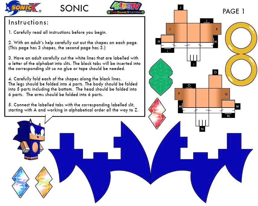 Sonic Papercraft 1 by Kibryguybrofat on DeviantArt
