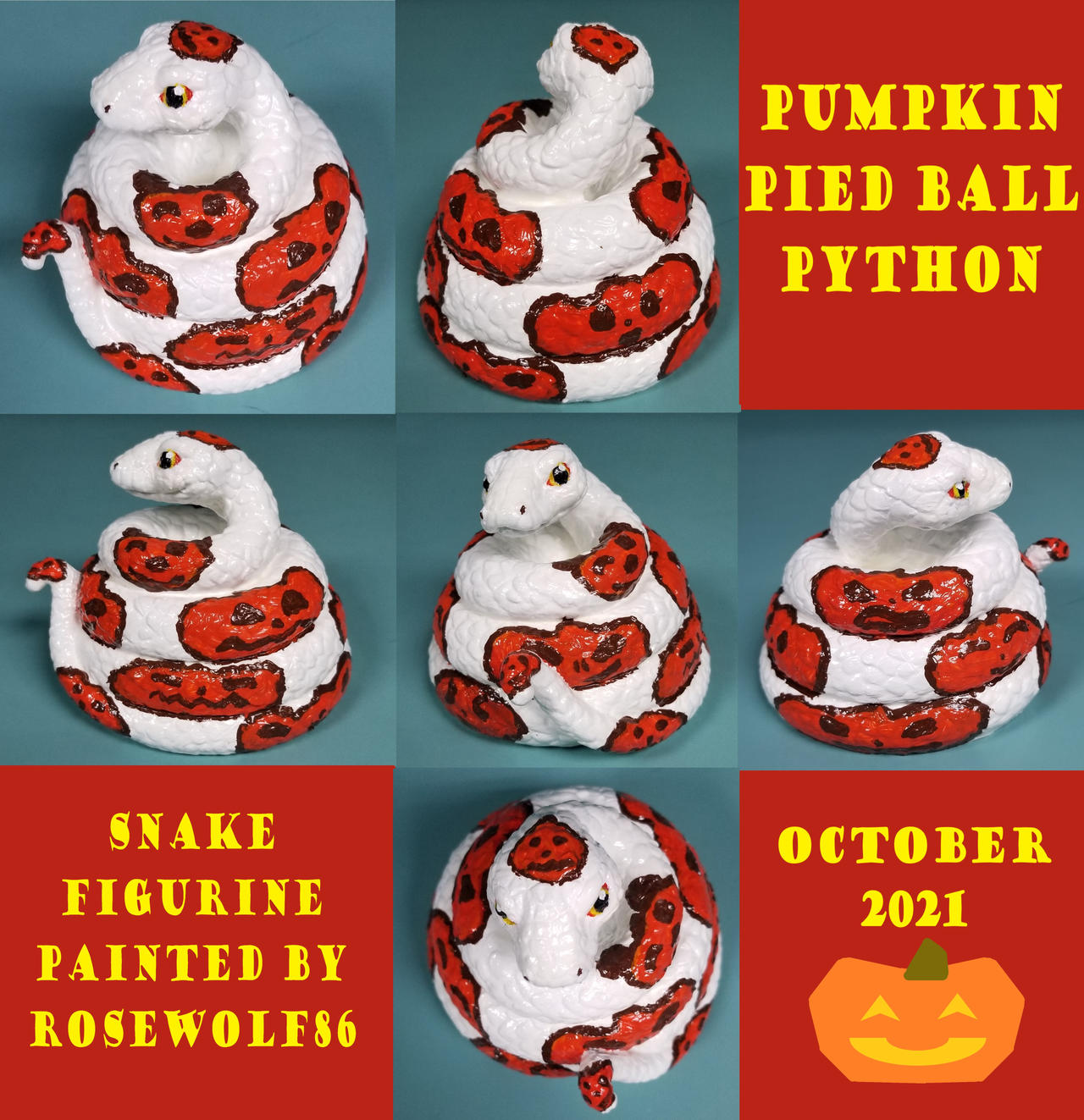 Pumpkin Pied Ball Python by Rosewolf86 on DeviantArt