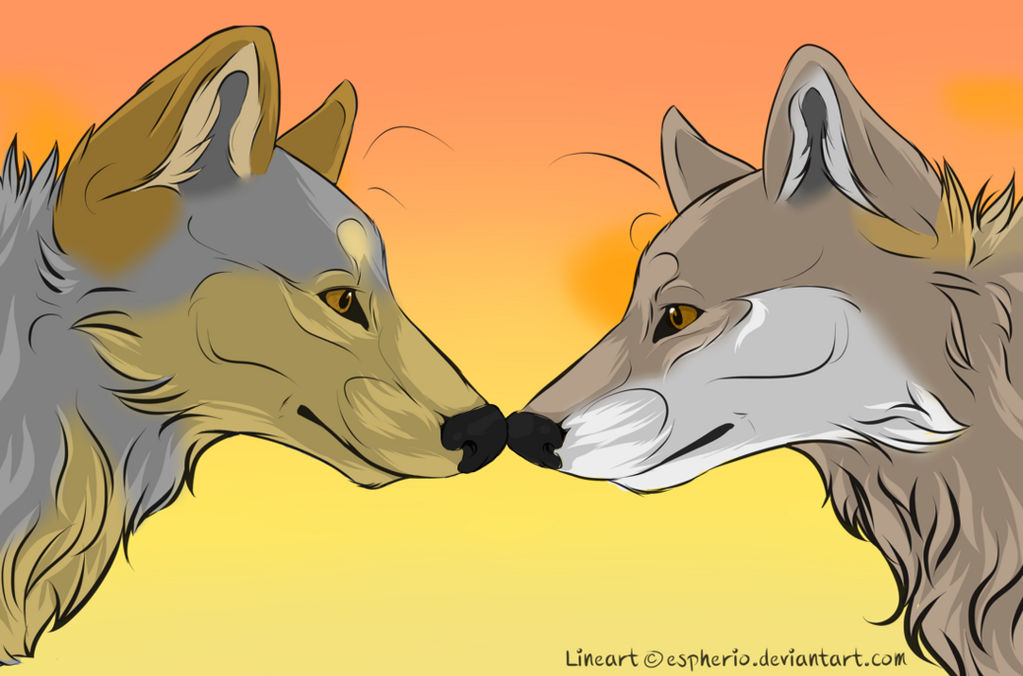 Wolf Couple by KawaiiWolf1303 on DeviantArt