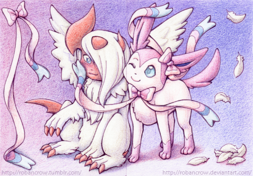 ACEOs Absol and Sylveon