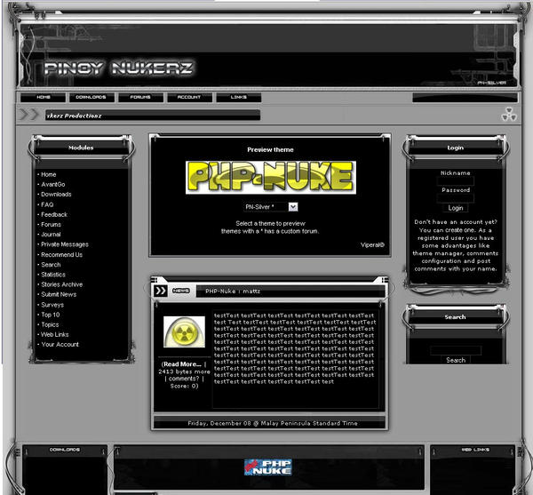 PHP-Nuke Template - PNSilver by pinoynukerz on DeviantArt