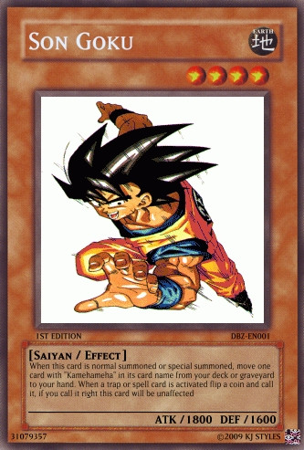 DBZ Son Goku Yugioh card by KingofGames11 on DeviantArt DBZ Son Goku Yugioh card by KingofGames11 on DeviantArt