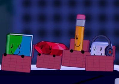 Book, Ruby, Pencil and Ice Cube Sleeping by SlatchWorld2 on DeviantArt