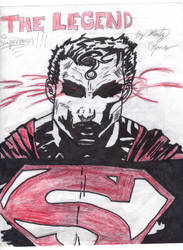 Handdrawing of Superman