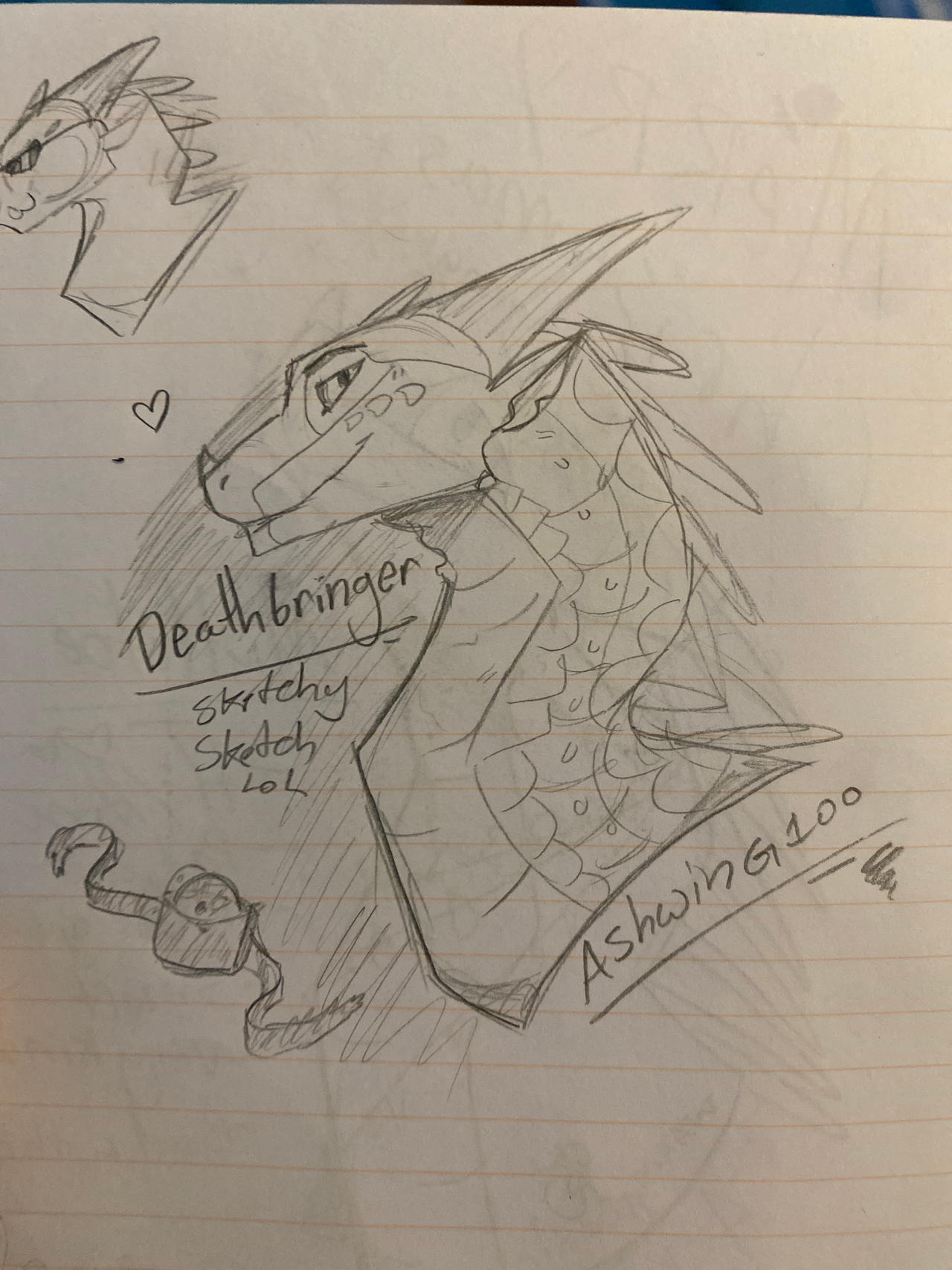 Little night sketch of our beloved deathbringer by ashwing100 on DeviantArt