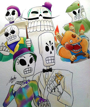 Inktober 31 - Grim Fandango