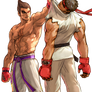 Kazuya Mishima and Ryu Official Art