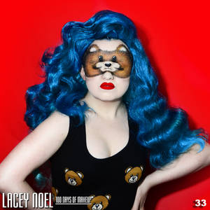 Lacey Noel Moschino Bear Mask Makeup
