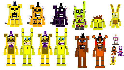 Redraw of some FNaF Minigames Sprites by FICTiONBEELF on Newgrounds