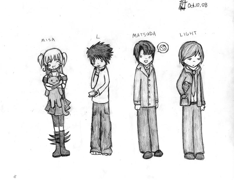 Death Note Characters by LizaBethSorona on DeviantArt