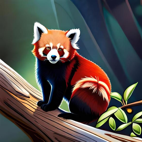 red panda art by aiartist2611 on DeviantArt