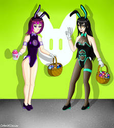 Kimi and Naomi in Bunnysuits