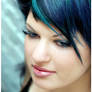 the girl with the blue hair