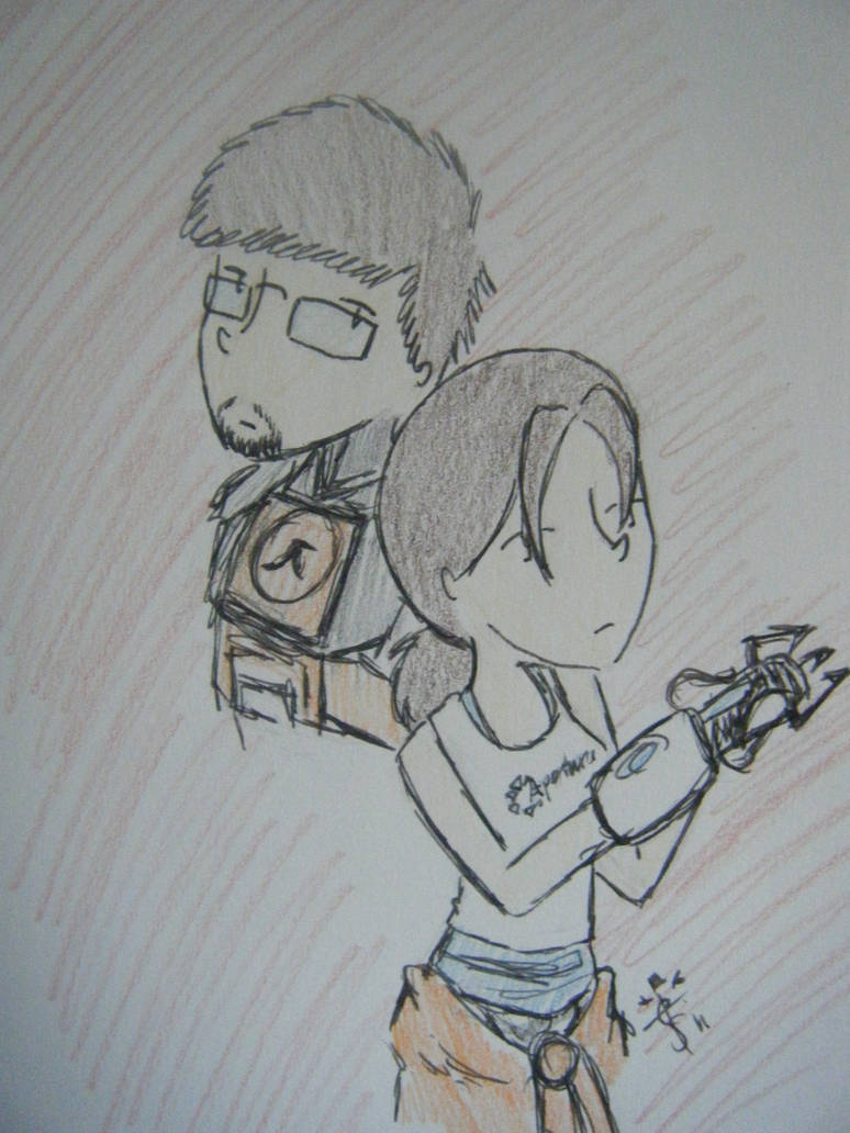 gordon and chell by TiMeLoRd903 on DeviantArt