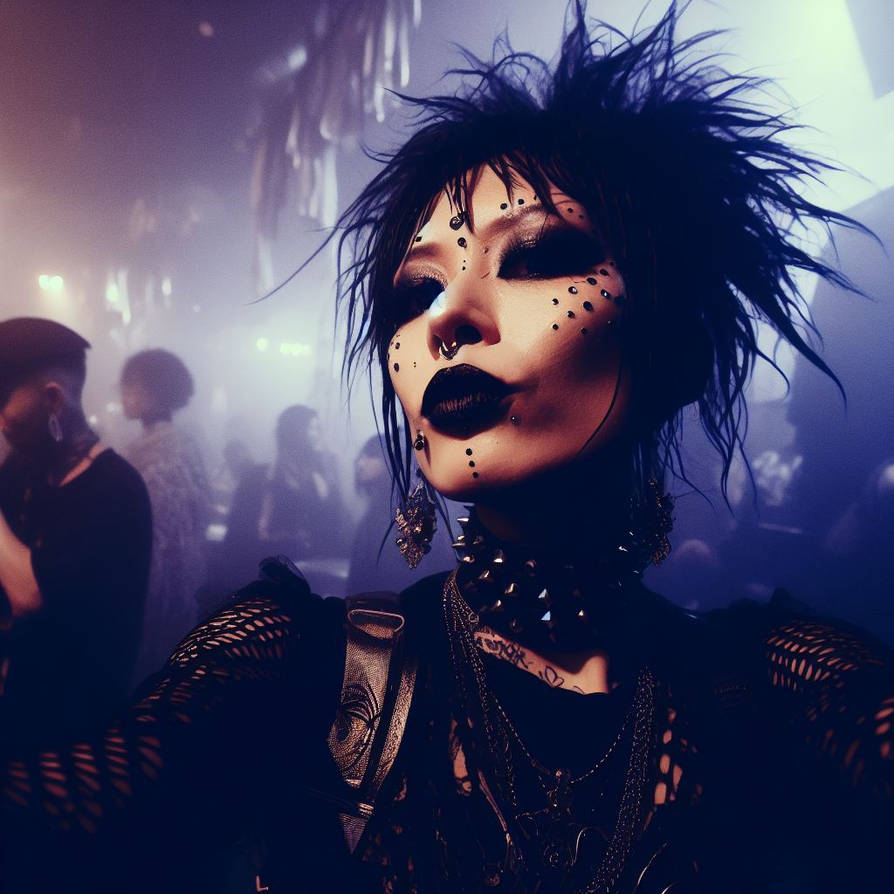 Pierced punk/goth chick at rave #8 by WickeDanneh on DeviantArt