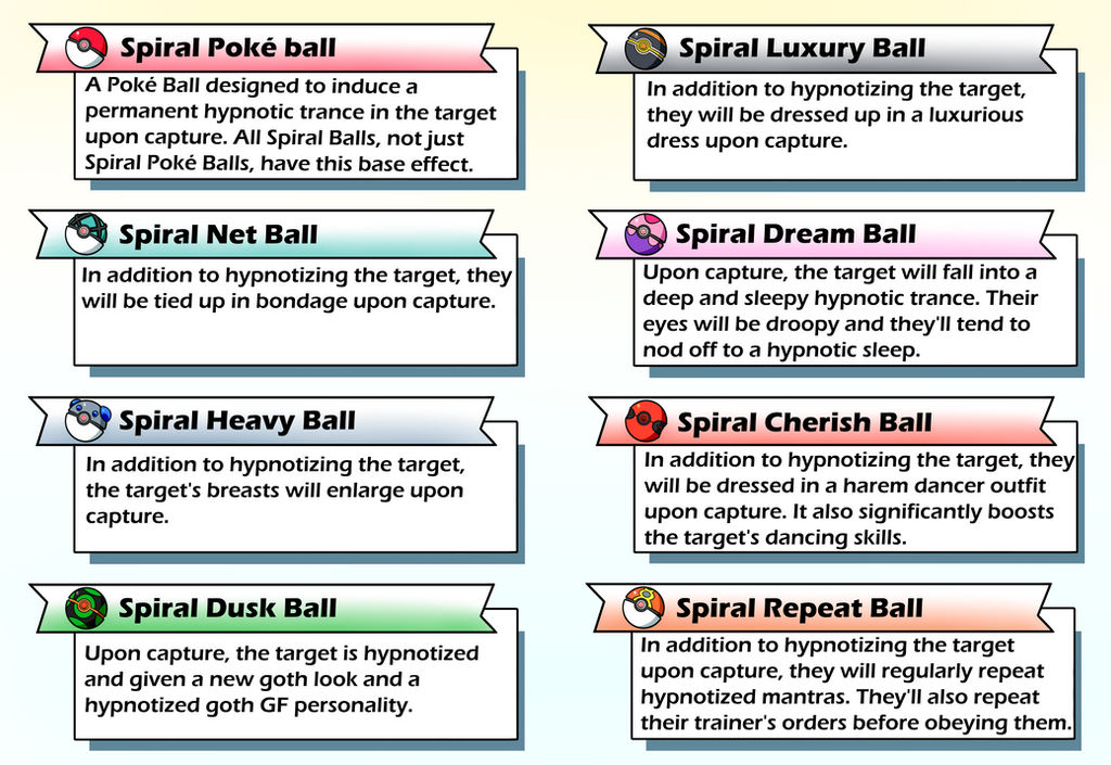 Pokeball Types Pattern Spiral Poke Ball Types (1/2) by Sortish-Kinda on DeviantArt
