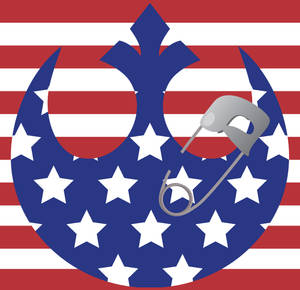 USA-style Safety-Pinned Rebel Alliance logo