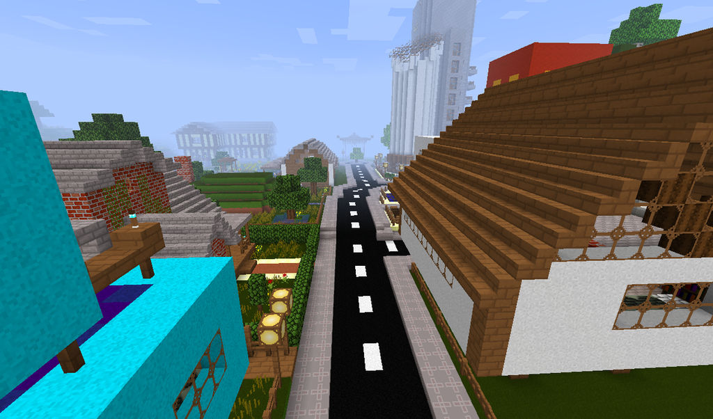 Minecraft creative town