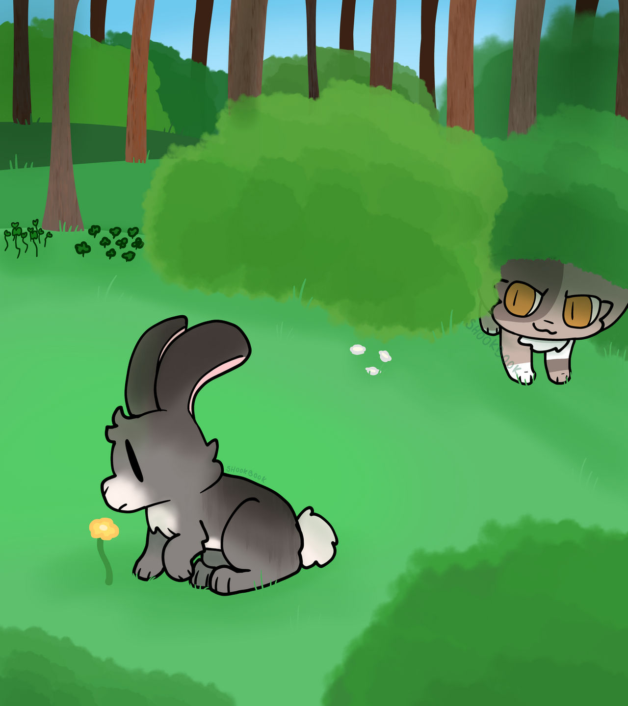 Brown Rabbit Deviantart rabbit spotted ... by shookbook on DeviantArt