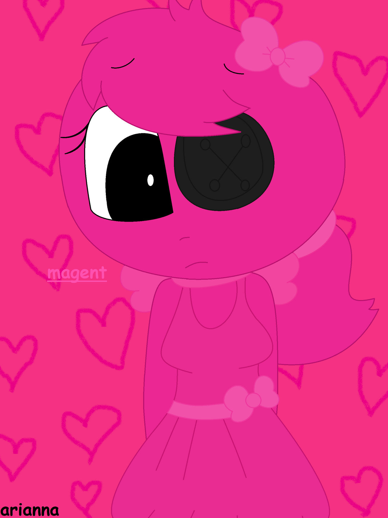 Pink (Rainbow Friends Fan Character) by DarkDragonDeception on DeviantArt