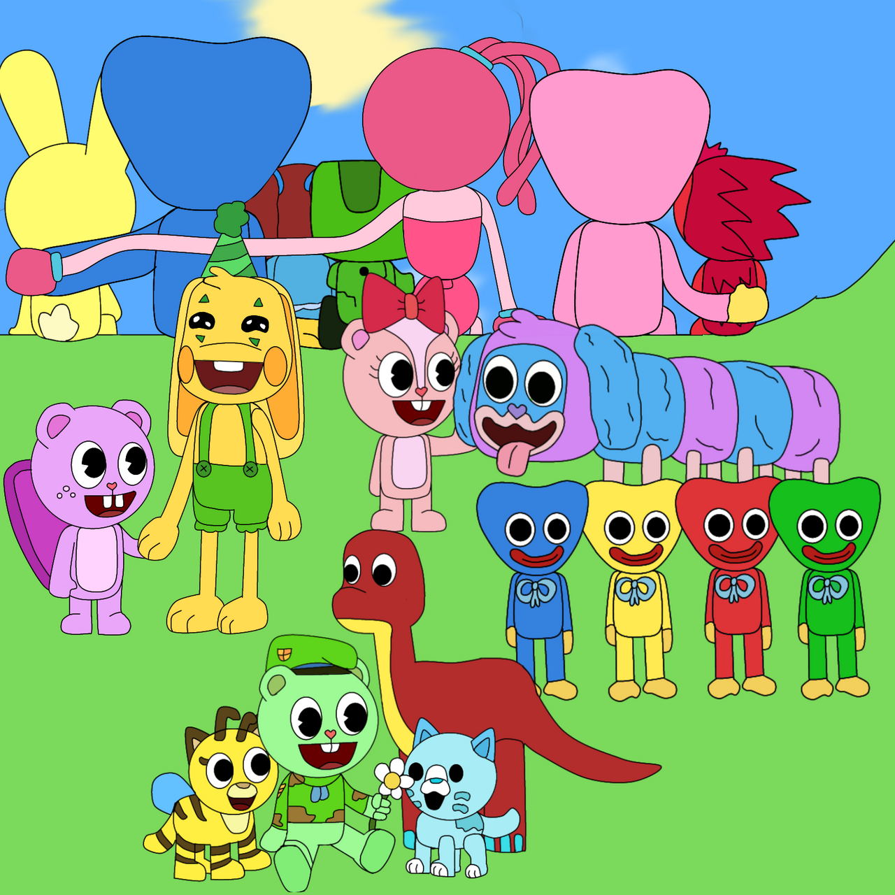 HAPPY TREE FRIENDS X POPPY PLAYTIME Water Sun by CuddlesandBunzoBunny ...