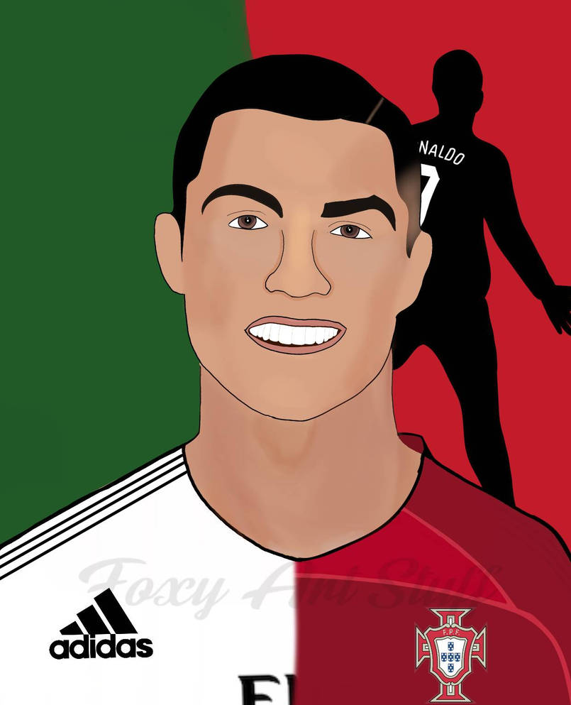 My drawing of Cristiano Ronaldo CR7 by FoxyartStuff on DeviantArt