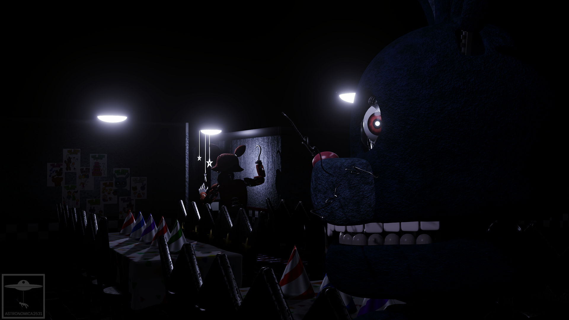 I updated FNAF 1 ports and added rooms go download by