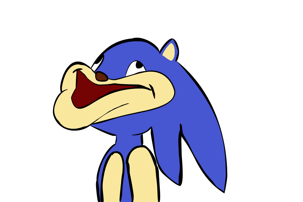 Lazily Drawn Derp Sonic by roflmaster18 on DeviantArt