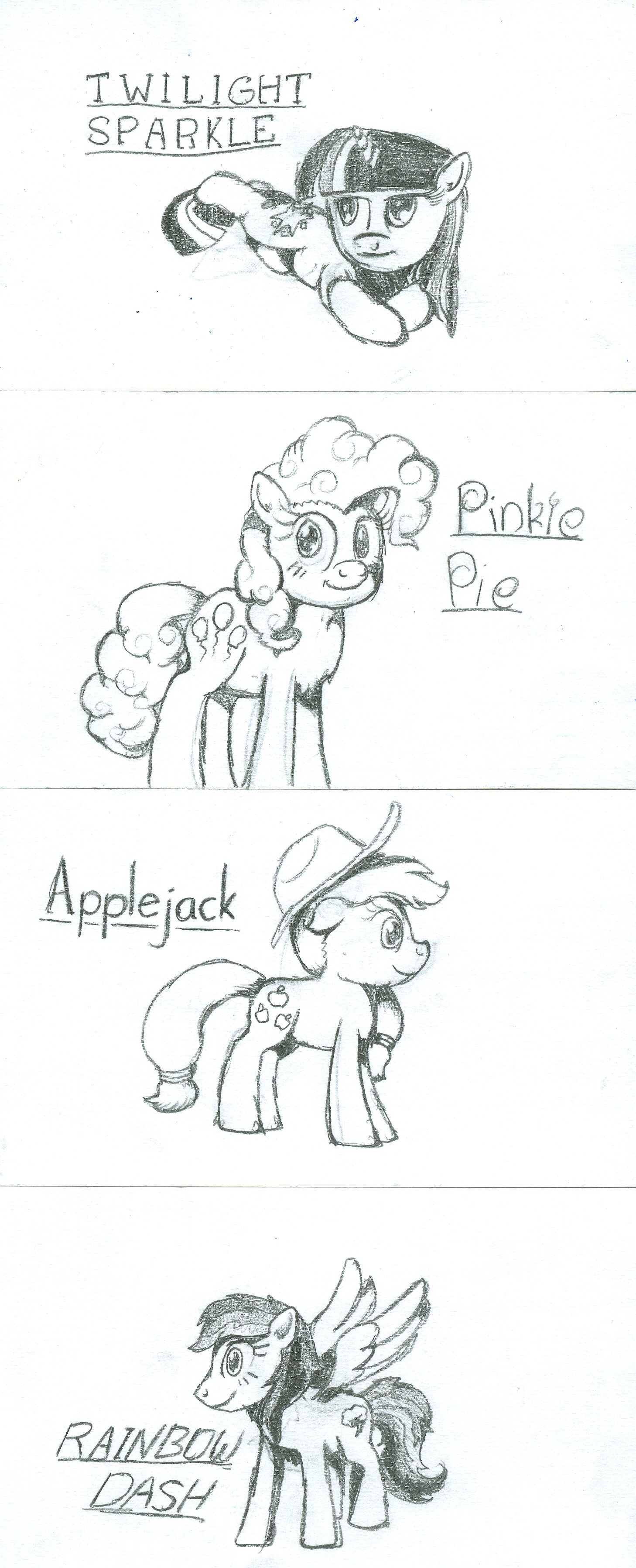 Ponies on Index Cards 1