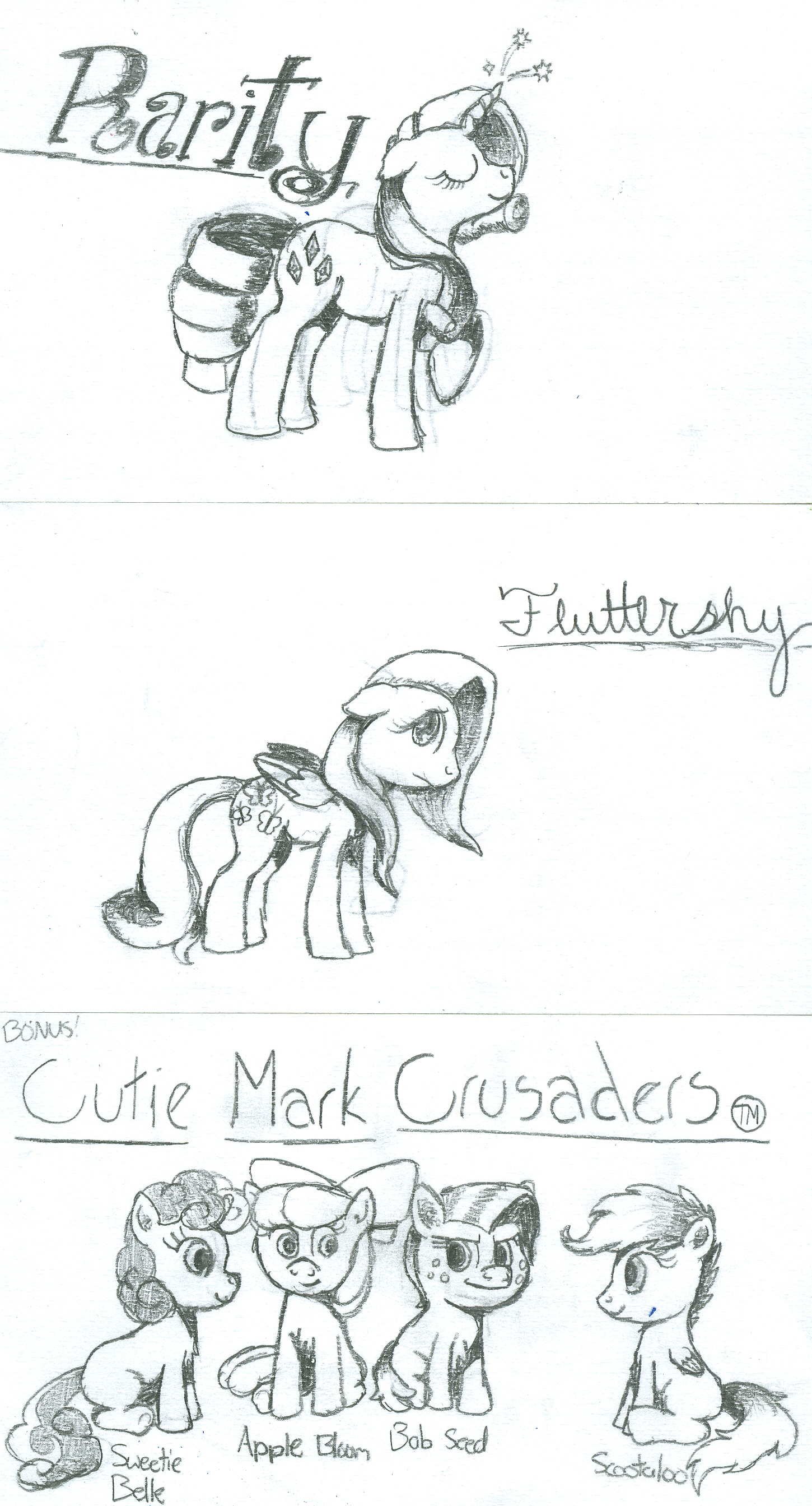 Ponies on Index Cards 2