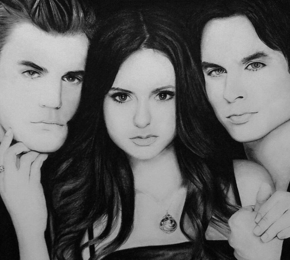 Vampire Diaries (Pencil Drawing) by RodmanPapros on DeviantArt
